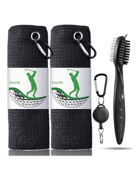 Juego de 3 Toallas de Golf Favritt Microfibra + Cepillo Juego de 3 Toallas de Golf Favritt Microfibra + Cepillo