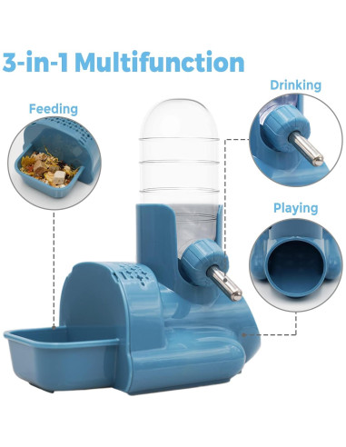 Botella de Agua 3 en 1 VANNON para Hámster 120ml a Prueba de Fugas