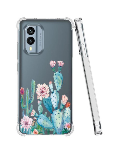 Funda Protectora TPU Floral para Nokia X30 5G 6.43" Cactus