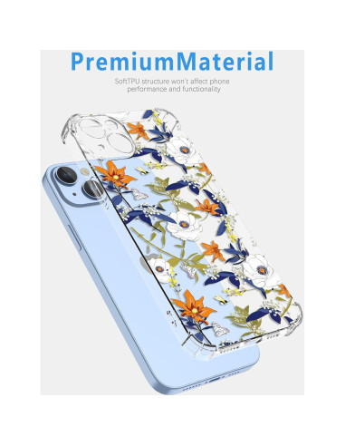 Funda TPU Sony Xperia 1 III Floral Colorido, Protección Antigolpes