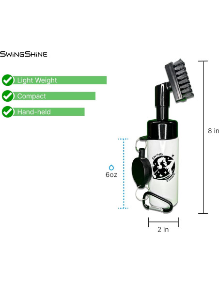 Limpiador de Palos de Golf SwingShine 2 en 1 con Toalla Limpiador de Palos de Golf SwingShine 2 en 1 con Toalla