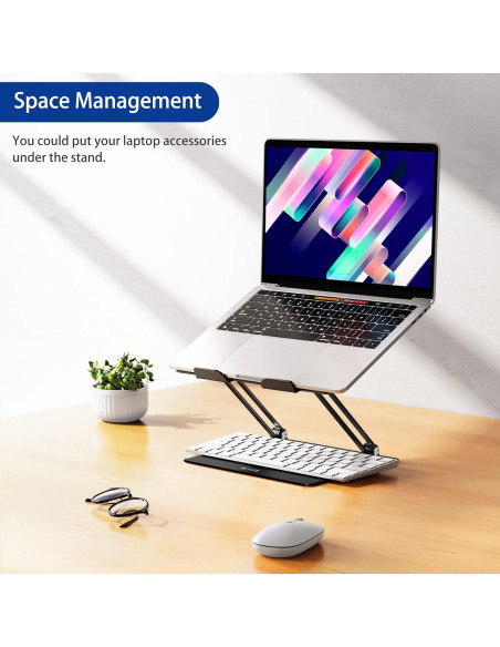 Soporte de Laptop Ajustable BESIGN LS10 de Aluminio Negro 10-14" Soporte de Laptop Ajustable BESIGN LS10 de Aluminio Negro 10-14"
