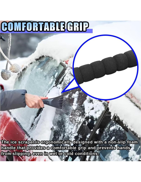 Raspador de Hielo para Coche KITUREK 28x9.7cm Negro Raspador de Hielo para Coche KITUREK 28x9.7cm Negro