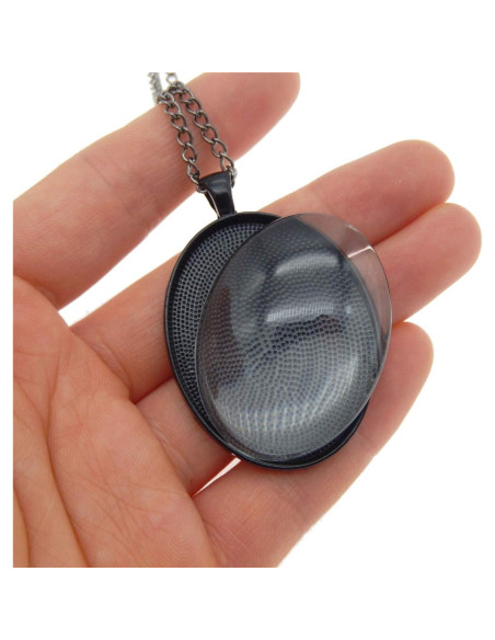 Kit de 10 Sets de Charms Bezel Ovalados Julie Wang Negro 40x30mm Kit de 10 Sets de Charms Bezel Ovalados Julie Wang Negro 40x30mm