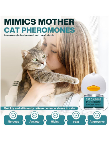 Difusor Calmante para Gatos LIWENQI 48ml 90 Días Alivio Estrés