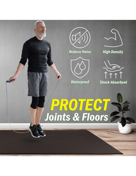 Alfombrilla de Yoga Grande Wakeman 1.83m x 1.22m Antideslizante Alfombrilla de Yoga Grande Wakeman 1.83m x 1.22m Antideslizante