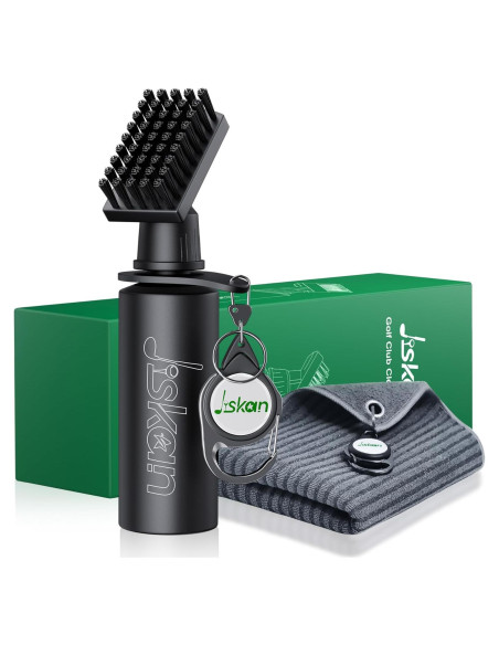 Limpiador de Golf Jiskan JIS-CT01 con Cepillo y Toalla Limpiador de Golf Jiskan JIS-CT01 con Cepillo y Toalla