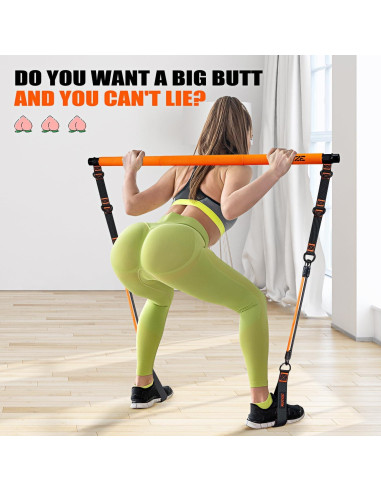 Kit de Barra de Pilates KUTIZE con Bandas de Resistencia 13.6kg