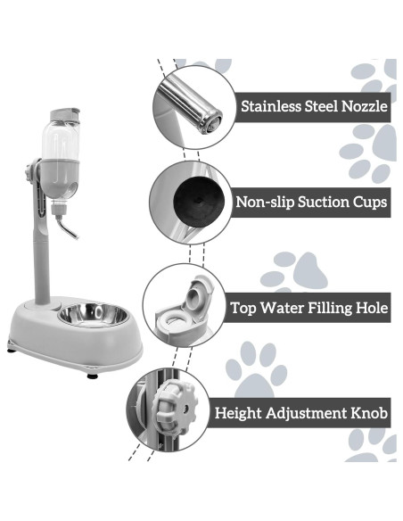 Botella Dispensadora de Agua para Perros Fhiny 0.5L Ajustable Botella Dispensadora de Agua para Perros Fhiny 0.5L Ajustable