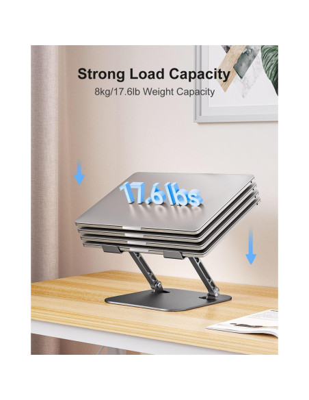 Soporte Ajustable para Laptop JUANWE, Plegable y Ergonómico Soporte Ajustable para Laptop JUANWE, Plegable y Ergonómico