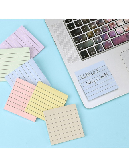 Notas Adhesivas Rayadas Mr. Pen 3x3" Morandi 720 Hojas