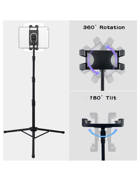 Soporte de Piso Raking para Tableta 5.3-32.8 cm Ajustable Soporte de Piso Raking para Tableta 5.3-32.8 cm Ajustable