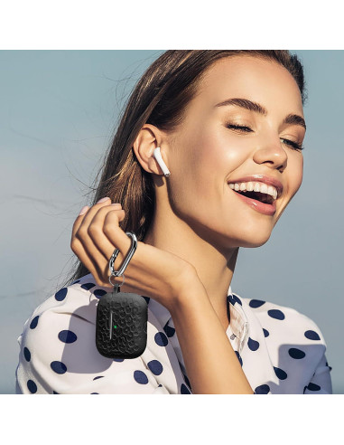 Funda de Silicona Leopardo DGege para AirPods Pro 2 - Negro