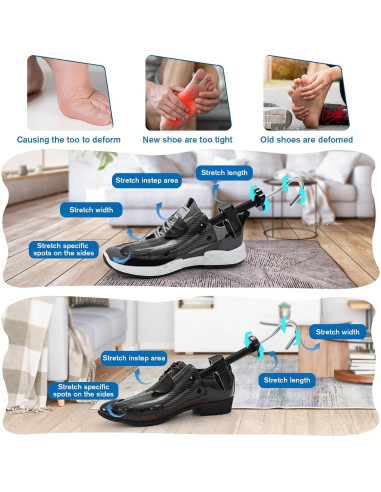 Estirador de Zapatos Eachway Ajustable para Hombres Talla L Negro