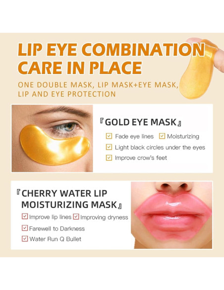 30 Mascarillas Hidratantes de Gel Minfei para Labios y Ojos 30 Mascarillas Hidratantes de Gel Minfei para Labios y Ojos