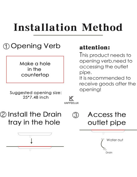 Bandeja de Goteo Acero Inoxidable K KAFFEELUX 68.58x25.4cm