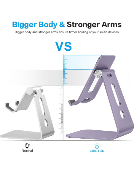 Soporte Ajustable para Tabletas OMOTON T2 Púrpura Estable Soporte Ajustable para Tabletas OMOTON T2 Púrpura Estable