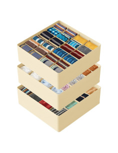 Organizador de Cajones SpaceAid 3 Paquetes 64 Celdas Beige