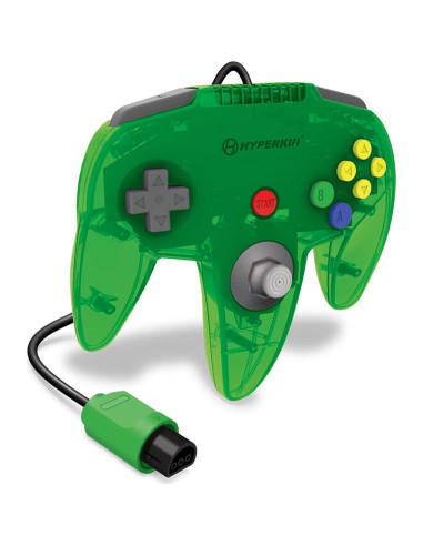 Controlador Premium Hyperkin Capitán N64 Verde Lima 3.05m
