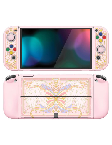 Funda Protectora Suave PlayVital para Nintendo Switch OLED - Alas Mágicas