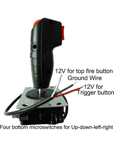 Joystick de Vuelo ZEZEFUFU Ergonómico con Microswitch
