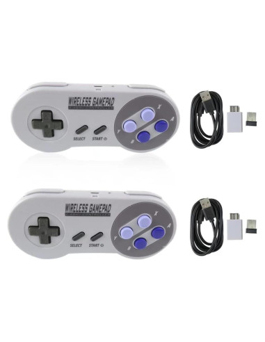 Controladores Inalámbricos 2.4G Gxcdizx para Mini SNES/NES