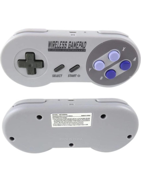 Controladores Inalámbricos 2.4G Gxcdizx para Mini SNES/NES Controladores Inalámbricos 2.4G Gxcdizx para Mini SNES/NES