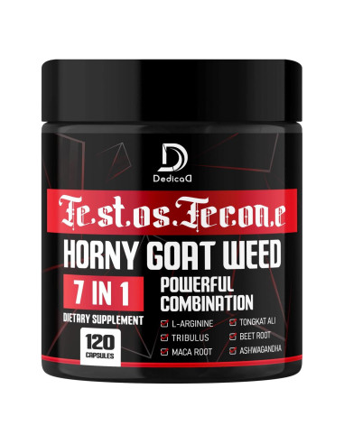 Suplemento Dedicad Test Support 120 Cápsulas 7 en 1 Energía