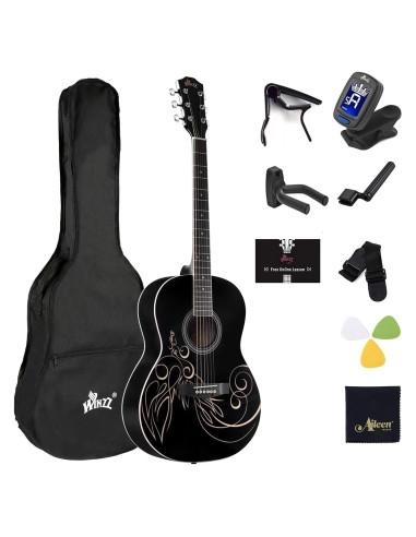 Guitarra Acústica WINZZ AF227A 39" Vínculo Delicado Kit