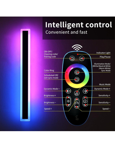 Lámpara de Pared RGB Mikeru 60 cm Regulable IP65