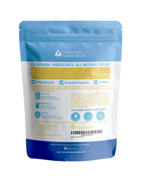 Sal de Baño Detox 907g Better Bath con Aceites Esenciales Sal de Baño Detox 907g Better Bath con Aceites Esenciales