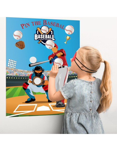 Juego de Fiesta Béisbol PLULON con Póster y Stickers Juego de Fiesta Béisbol PLULON con Póster y Stickers