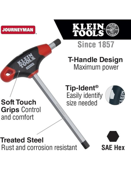 Llave Hexagonal 1/2" Klein Tools JTH6E17 6" Acero Aleado Llave Hexagonal 1/2" Klein Tools JTH6E17 6" Acero Aleado