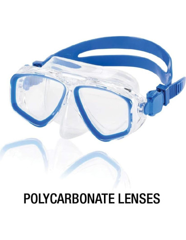 Speedo Máscara de Buceo Antiempañante Unisex Niños Azul M
