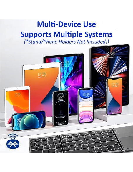 Teclado Inalámbrico Plegable Tek Styz con Touchpad 48h Uso Teclado Inalámbrico Plegable Tek Styz con Touchpad 48h Uso