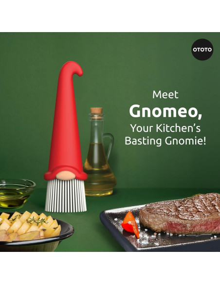 Brocha de Pastelería OTOTO Gnomeo - Silicona Rojo, 69.91g Brocha de Pastelería OTOTO Gnomeo - Silicona Rojo, 69.91g