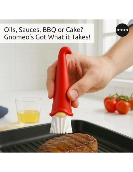 Brocha de Pastelería OTOTO Gnomeo - Silicona Rojo, 69.91g Brocha de Pastelería OTOTO Gnomeo - Silicona Rojo, 69.91g