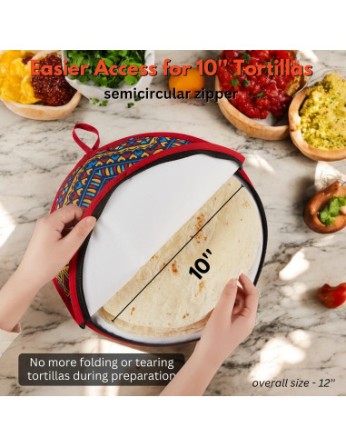 Bolsa Calentadora de Tortillas Woobud 30.48 cm Aislante Microondas