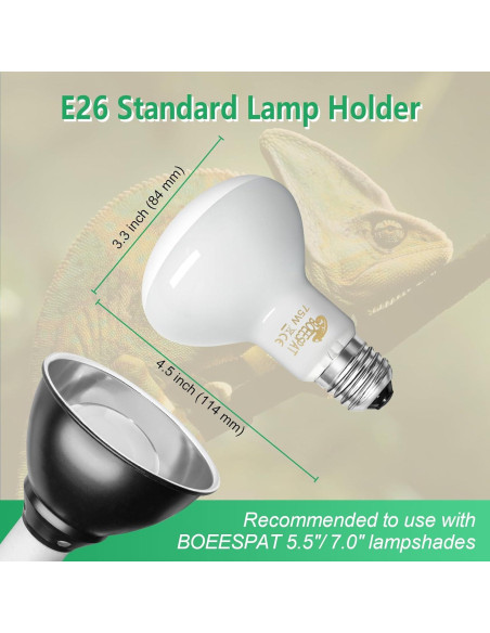 Paquete de 2 Bombillas de Calentamiento UVA 75W BOEESPAT para Reptiles Paquete de 2 Bombillas de Calentamiento UVA 75W BOEESPAT para Reptiles