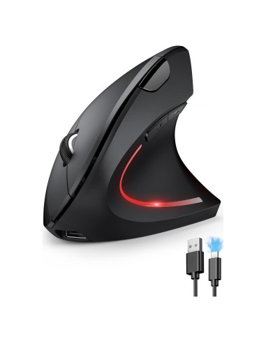 TECKNET Ratón Ergonómico Vertical Inalámbrico 800-4800 DPI