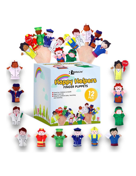 Conjunto de Títeres de Dedo Happy Helpers - 12 Piezas Conjunto de Títeres de Dedo Happy Helpers - 12 Piezas