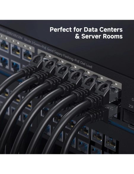 Cable Ethernet Cat 6 Cable Matters 0.61m 10Gbps Negro Cable Ethernet Cat 6 Cable Matters 0.61m 10Gbps Negro