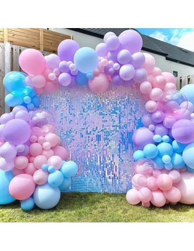 Globos de Fiesta Congelada Paready - 12 Piezas, Azul y Rosa