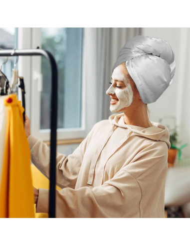 Toalla de Microfibra Satinada Chloven para Cabello - Secado Rápido