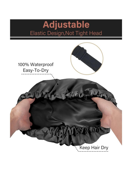 Gorro de Ducha Aquior Extra Grande Ajustable para Mujeres Gorro de Ducha Aquior Extra Grande Ajustable para Mujeres