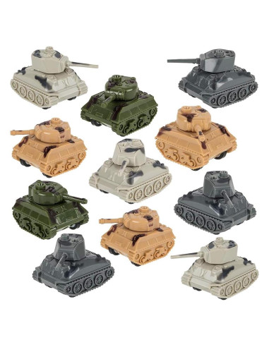 Mini Tanques Retroceder ArtCreativity - Paquete de 24 Juguetes