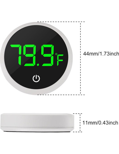 Termómetro Digital para Acuario DORHEA 2 Pcs LED Táctil 0-60C