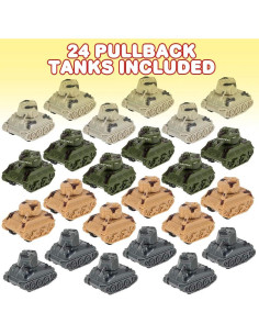 Mini Tanques Retroceder ArtCreativity - Paquete de 24 Juguetes 2