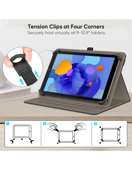 Funda Universal Fintie para Tabletas 9-11" Negra con Soporte Funda Universal Fintie para Tabletas 9-11" Negra con Soporte