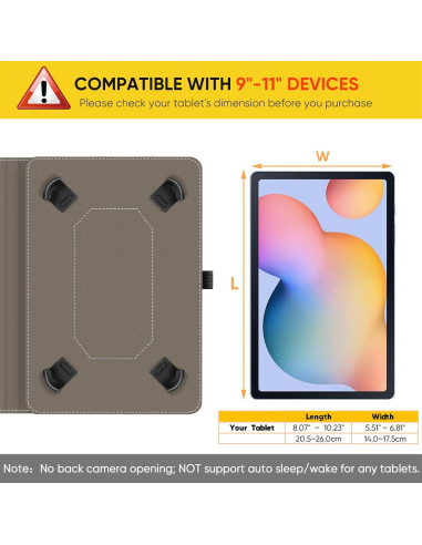 Funda Universal Fintie para Tabletas 9-11" Negra con Soporte